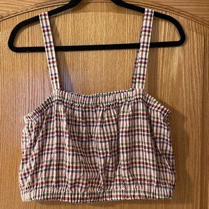 Madewell Plaid Crop Top